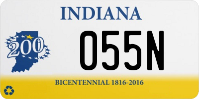 IN license plate 055N