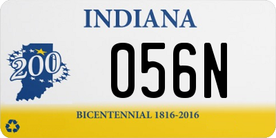 IN license plate 056N