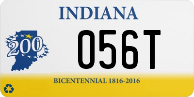 IN license plate 056T