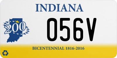 IN license plate 056V