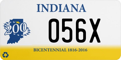 IN license plate 056X