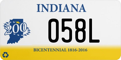 IN license plate 058L
