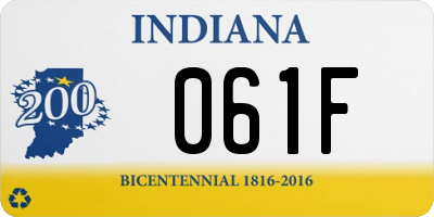 IN license plate 061F