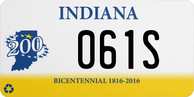 IN license plate 061S