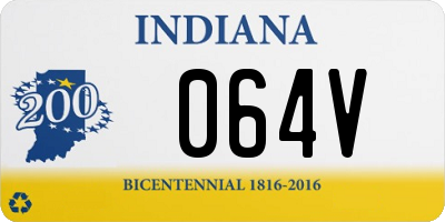 IN license plate 064V