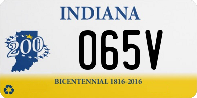 IN license plate 065V