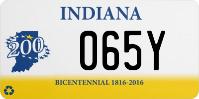 IN license plate 065Y