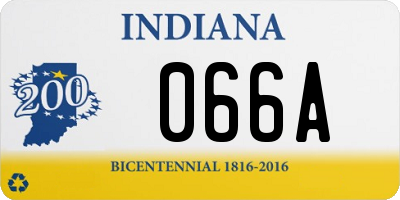 IN license plate 066A