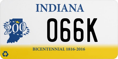 IN license plate 066K