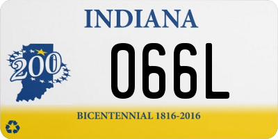 IN license plate 066L