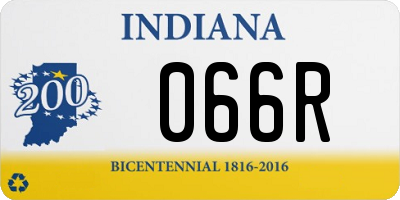 IN license plate 066R