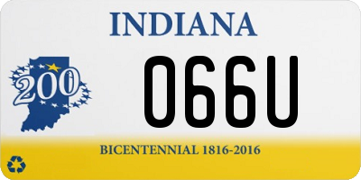 IN license plate 066U