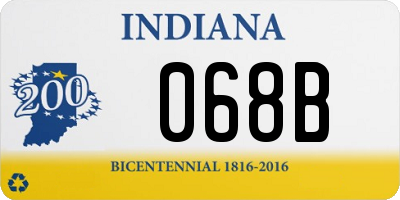 IN license plate 068B
