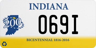 IN license plate 069I