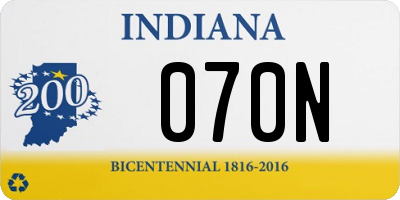 IN license plate 070N