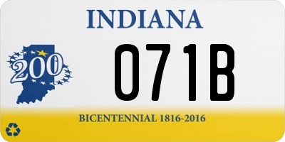 IN license plate 071B