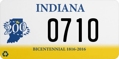 IN license plate 071O