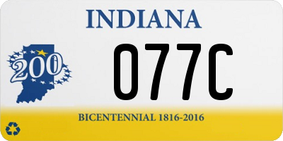 IN license plate 077C