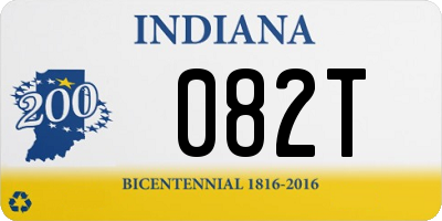IN license plate 082T