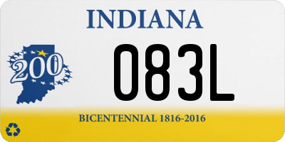 IN license plate 083L