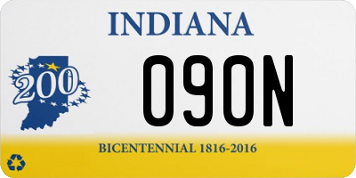 IN license plate 090N