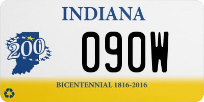 IN license plate 090W