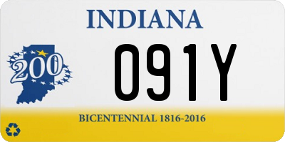 IN license plate 091Y