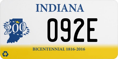IN license plate 092E