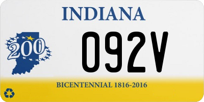 IN license plate 092V