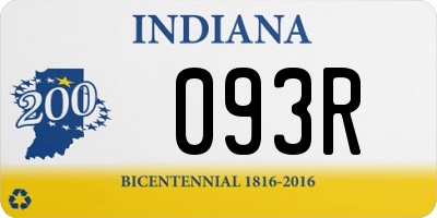 IN license plate 093R