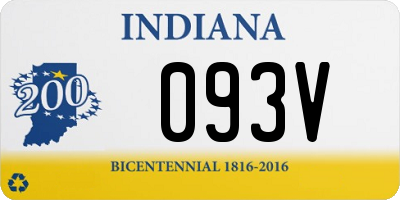 IN license plate 093V