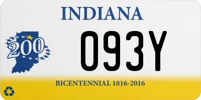 IN license plate 093Y