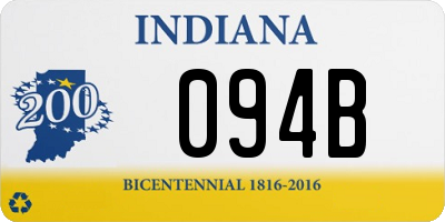 IN license plate 094B