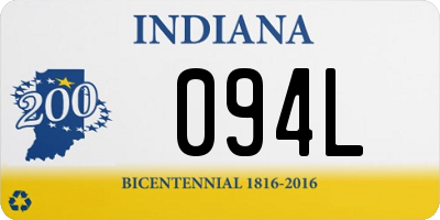 IN license plate 094L