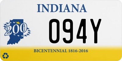 IN license plate 094Y