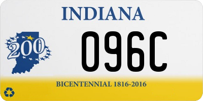 IN license plate 096C