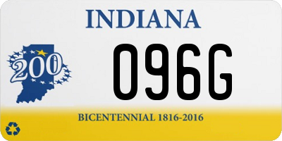 IN license plate 096G
