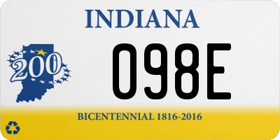 IN license plate 098E