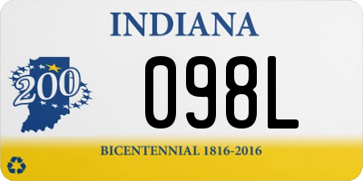 IN license plate 098L