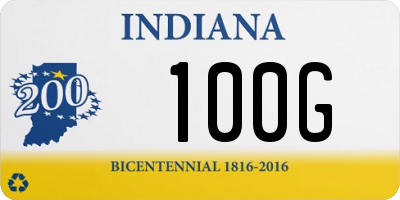 IN license plate 100G