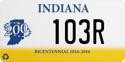IN license plate 103R
