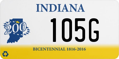 IN license plate 105G