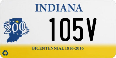 IN license plate 105V