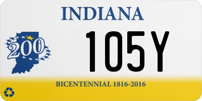 IN license plate 105Y