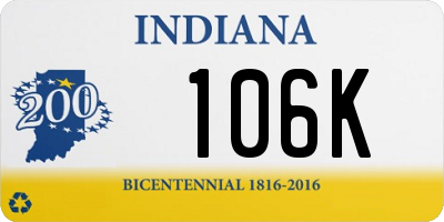 IN license plate 106K