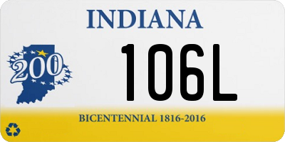 IN license plate 106L