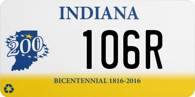 IN license plate 106R