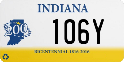 IN license plate 106Y