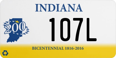 IN license plate 107L