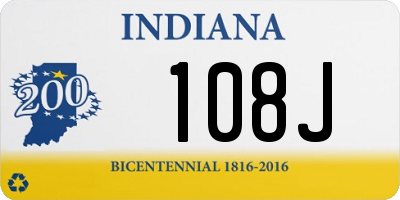 IN license plate 108J